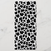 Menu Motif de vache Mariage Arrière - plan (Dos)