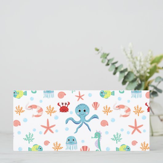 Menu Motif du monde marin (Debout devant)