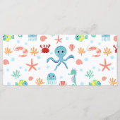 Menu Motif du monde marin (Devant)