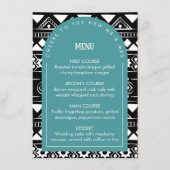 Menu Motif moderne Boho Mariage Arch Green (Devant)