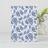 Menu Motif Paisley Bleu (Debout devant)