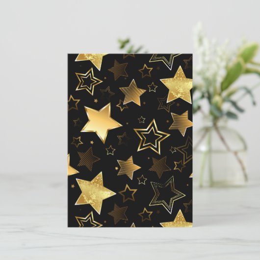 Menu Motif sans couture avec étoiles d'or (Debout devant)