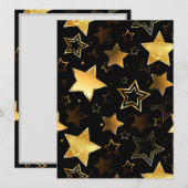 Menu Motif sans couture avec étoiles d'or (Devant / Derrière)