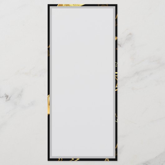 Menu Motif sans couture avec étoiles d'or (Dos)