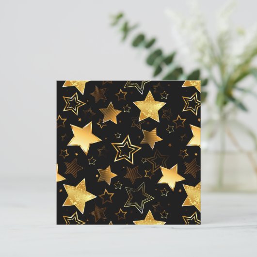Menu Motif sans couture avec étoiles d'or (Debout devant)
