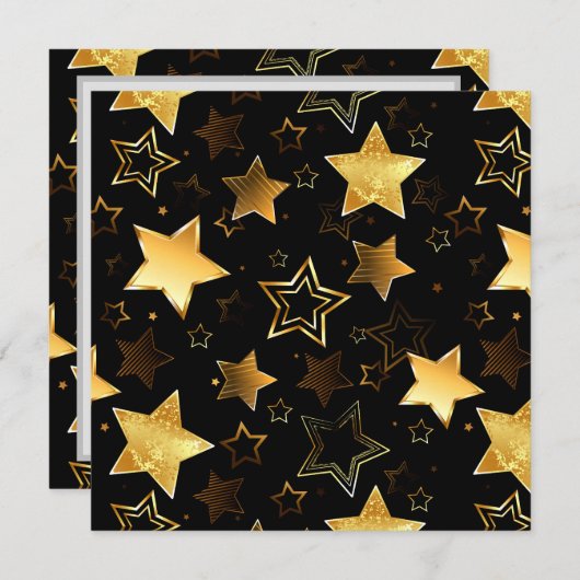 Menu Motif sans couture avec étoiles d'or (Devant / Derrière)