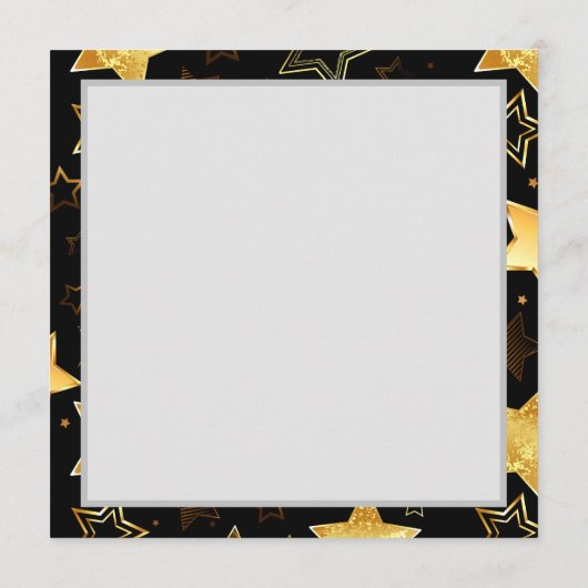 Menu Motif sans couture avec étoiles d'or (Dos)