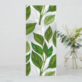 Menu Motif sans couture avec Feuilles de thé vert (Debout devant)