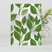Menu Motif sans couture avec Feuilles de thé vert (Debout devant)