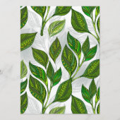 Menu Motif sans couture avec Feuilles de thé vert (Devant)
