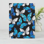 Menu Motif sans couture foncé avec papillons bleus Morp (Debout devant)