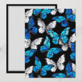Menu Motif sans couture foncé avec papillons bleus Morp (Devant / Derrière)