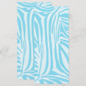 Menu Motif Zèbre Bleu (Devant / Derrière)
