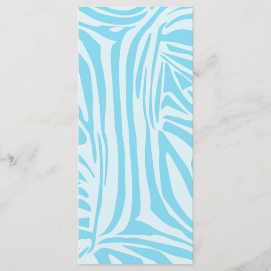 Menu Motif Zèbre Bleu (Devant)