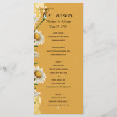 Menu Moyens de mariage Floral rose aquarelle (Devant)