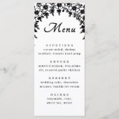 Menu Mr & Mrs Wedding Dress Tuxedo Floral Arch (Devant)