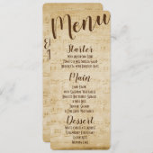 Menu Musique Vintage (Devant / Derrière)