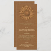 Menu Naherfst Sunflower (Voorkant / Achterkant)