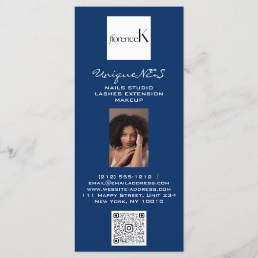 Menu Nails Lashes Photo Logo QR Prix du maquillage de c (Devant)