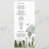 Menu Nature moderne Forêt verte | Aquarelles (Dos)