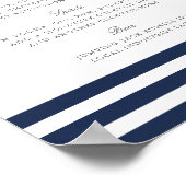 Menu Nautical Anchor Wedding Bar Poster (Hoek)