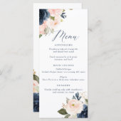 Menu Navy and Blush Pink Wedding (Voorkant / Achterkant)