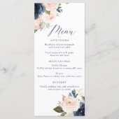 Menu Navy and Blush Pink Wedding (Voorkant)