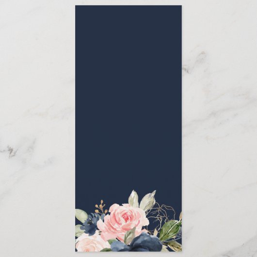 menu Navy et mariage floral (Dos)