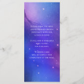 Menu Nebula violette Art céleste Mariage spatial (Dos)