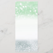 Menu Néo mint argent chic pailleté calligraphie tendanc (Dos)