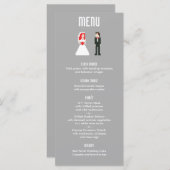 Menu Nerdy 8-bits Bride & Groom (Voorkant / Achterkant)