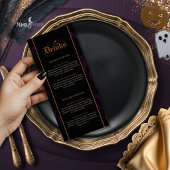 Menu Nevermore Damask | Bar gothique Halloween prune fo