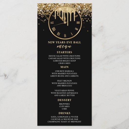 Menu Nieuwe jaren eten van feestdagen (Voorkant)