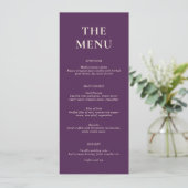 Menu Nikki Purple Mariage moderne (Debout devant)