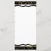 Menu N'importe quelle bande de couleur & Gold Confetti  (Dos)