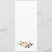 Menu Noces de Noël de dîner de baies de houx et florale (Dos)