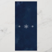 Menu Noces d'hiver Flocons de neige de minuit (Dos)