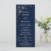 Menu Noces d'hiver Flocons de neige de minuit (Debout devant)