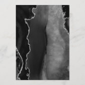 Menu Noces Sombre Agate Argent Noir (Dos)