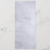 Menu Nocturne Floral Marine Bleu Chic Aquarelle Dîner (Dos)