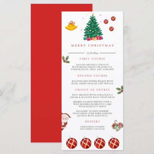 Menu Noël (Devant / Derrière)
