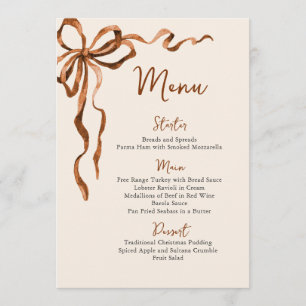 Menu Noël Caprice Funky Bohème Nœud Soirée Dîner