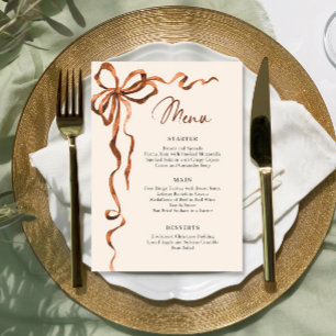 Menu Noël Fantaisie Funky Bohème Nœud Soirée de Dîner