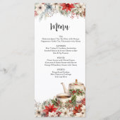 Menu Noël Floral après-midi Tea Fête (Devant)