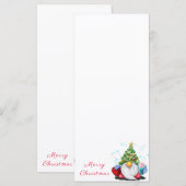 Menu Noël Gnome avec cadeau (Devant / Derrière)