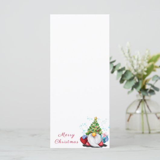 Menu Noël Gnome avec cadeau (Debout devant)