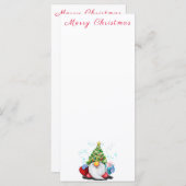 Menu Noël Gnome mignon (Devant / Derrière)