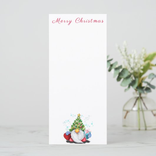 Menu Noël Gnome mignon (Debout devant)