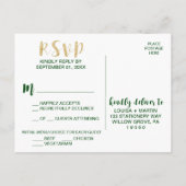 Menu Noël Holly Wreath Choix RSVP (Dos)