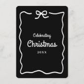 Menu Noël noir et blanc (Dos)